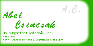 abel csincsak business card