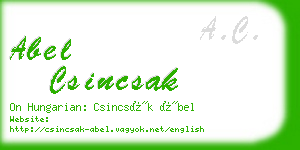 abel csincsak business card